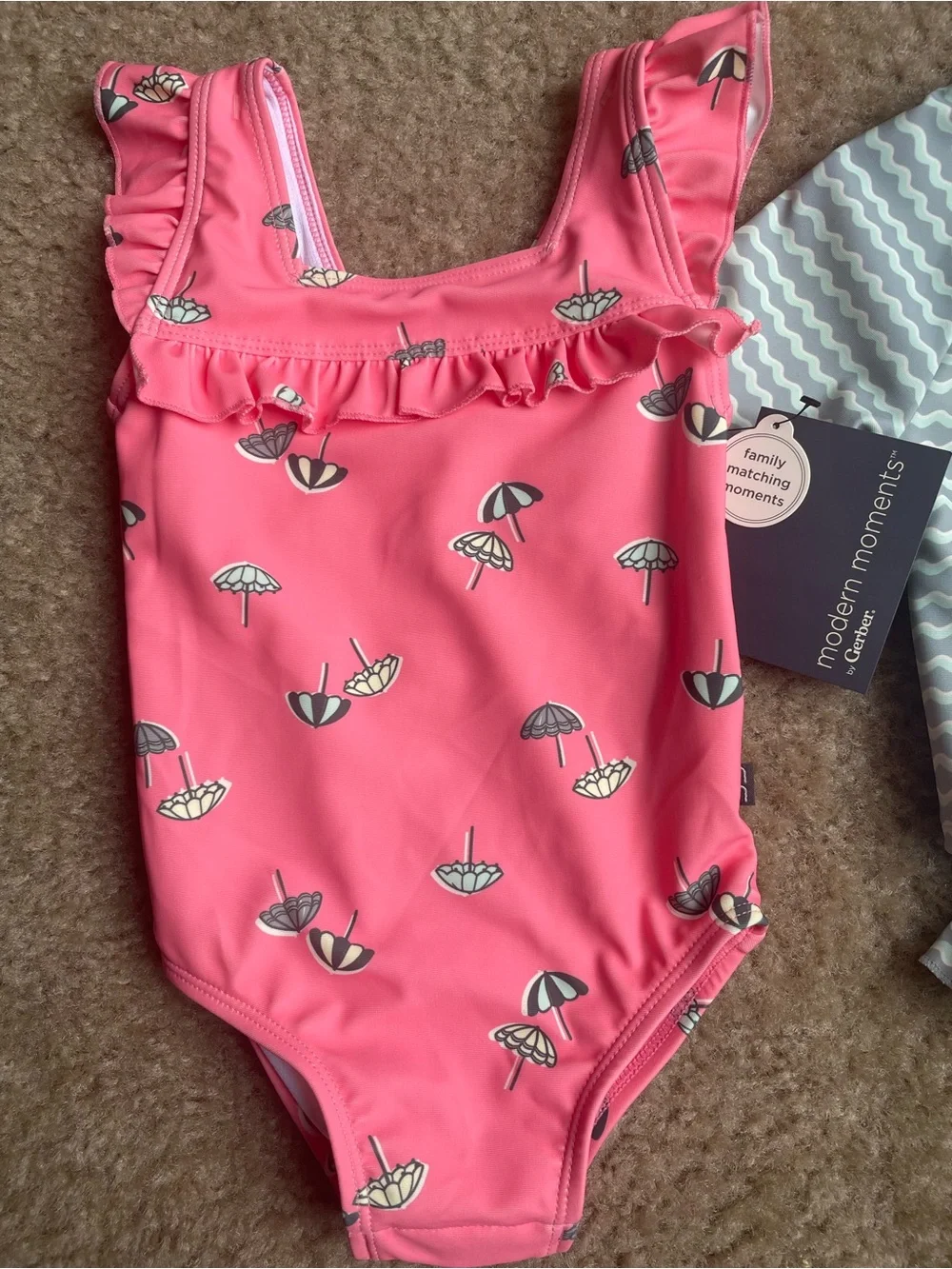 BNWT Modern Moments by Gerber Baby Girl Swimsuit Bundle Size 12M